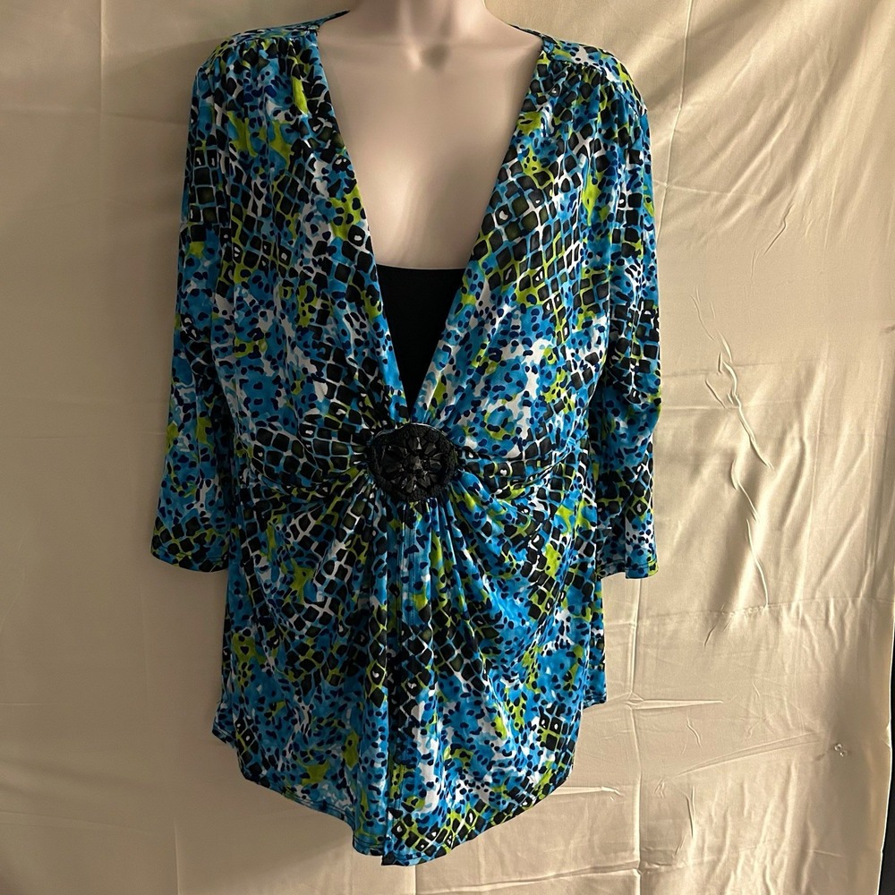New 1X notations woman sassy multi top #1771*13